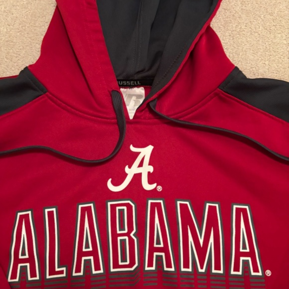 Men's Alabama Crimson Tide Russell Athletics Hooded Sweatshirt Medium - Picture 2 of 3